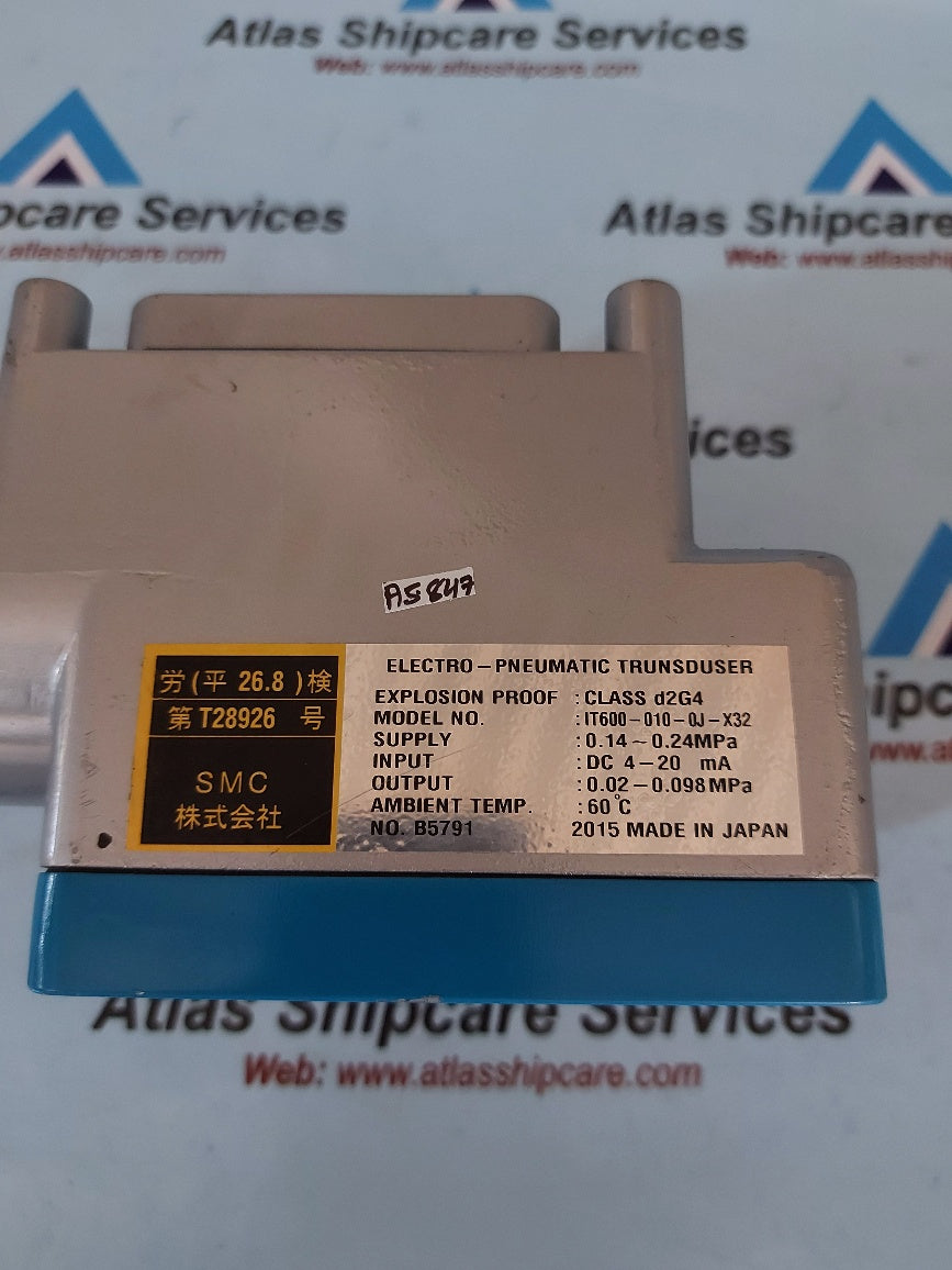 SMC IT600-010-0J-X32 Electro-Pneumatic Transduser