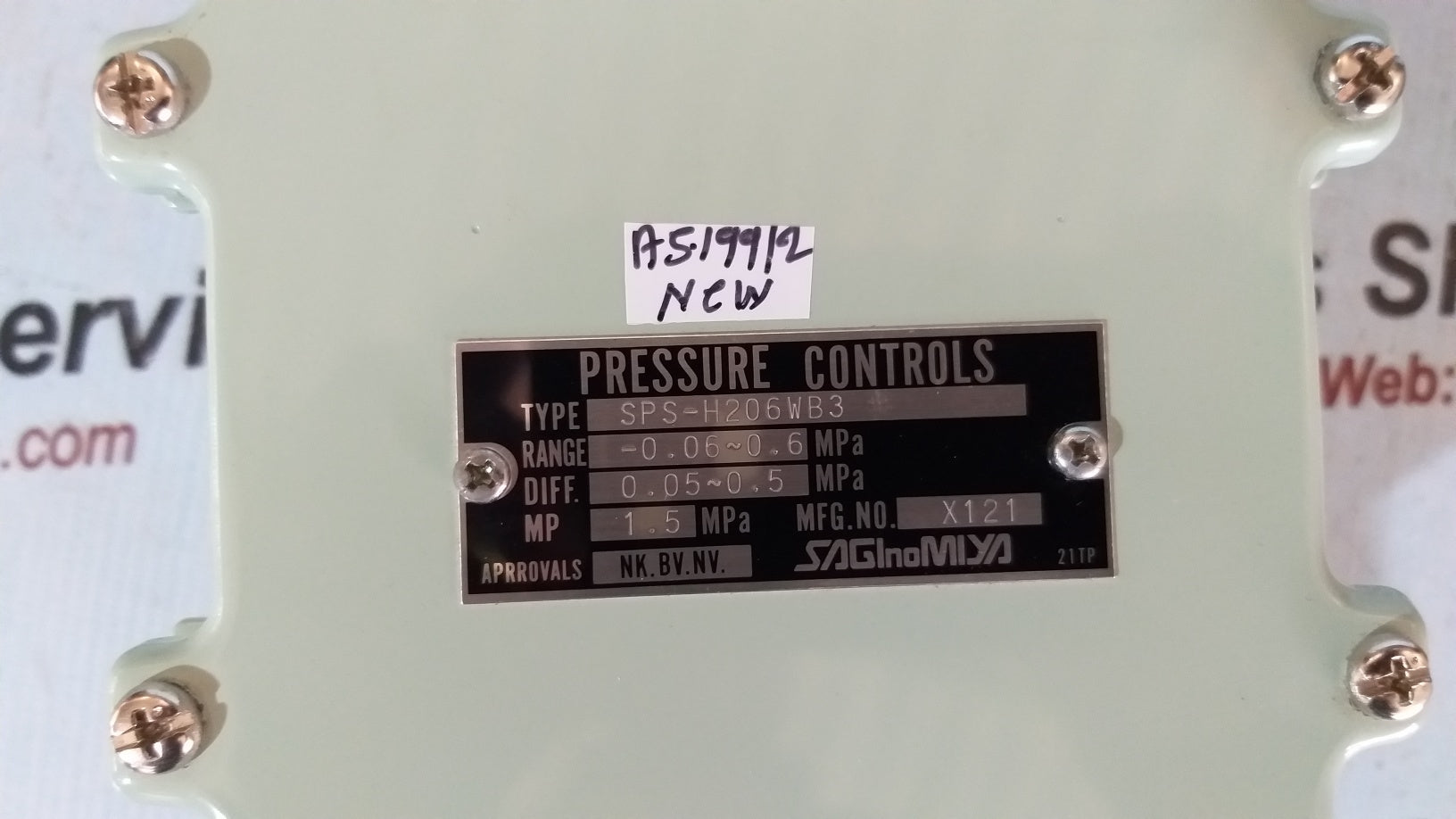 Saginomiya SPS-H206WB3 Pressure Switch