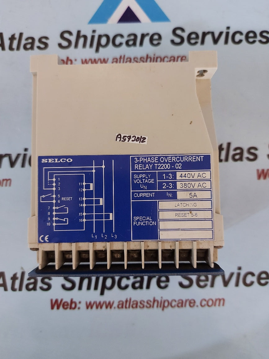 Selco T2200 3-Phase Over-Current Relay T2200-02