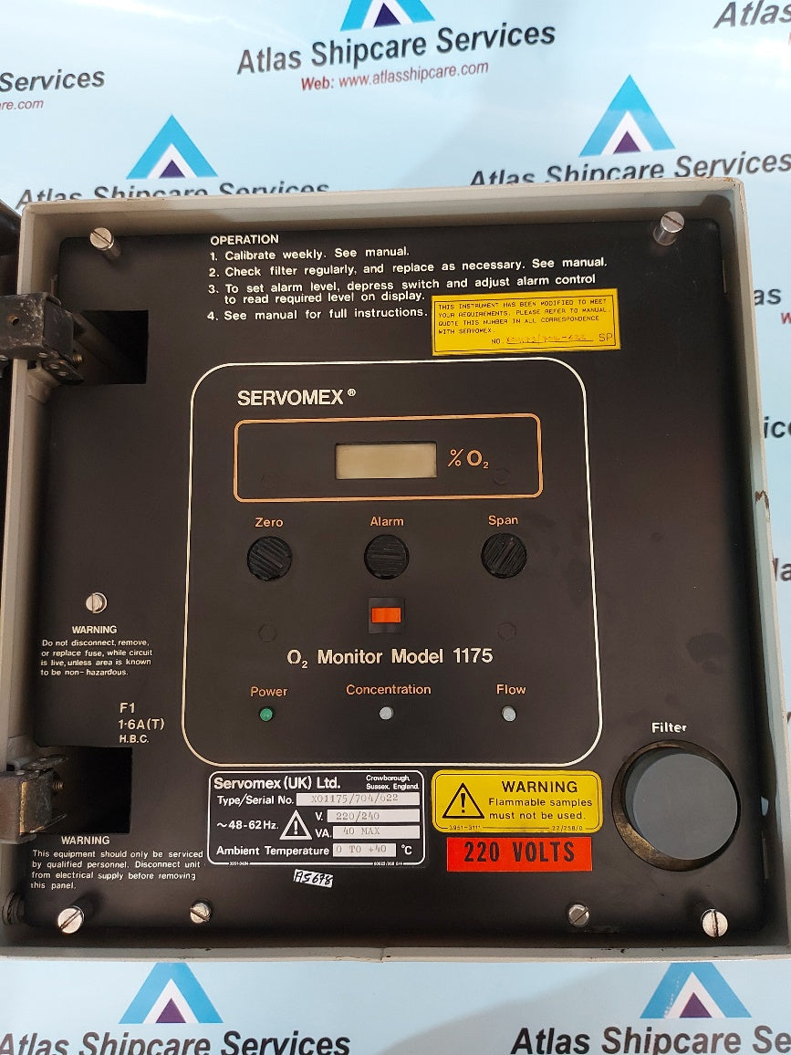 Servomex 1175 O2 Monitor