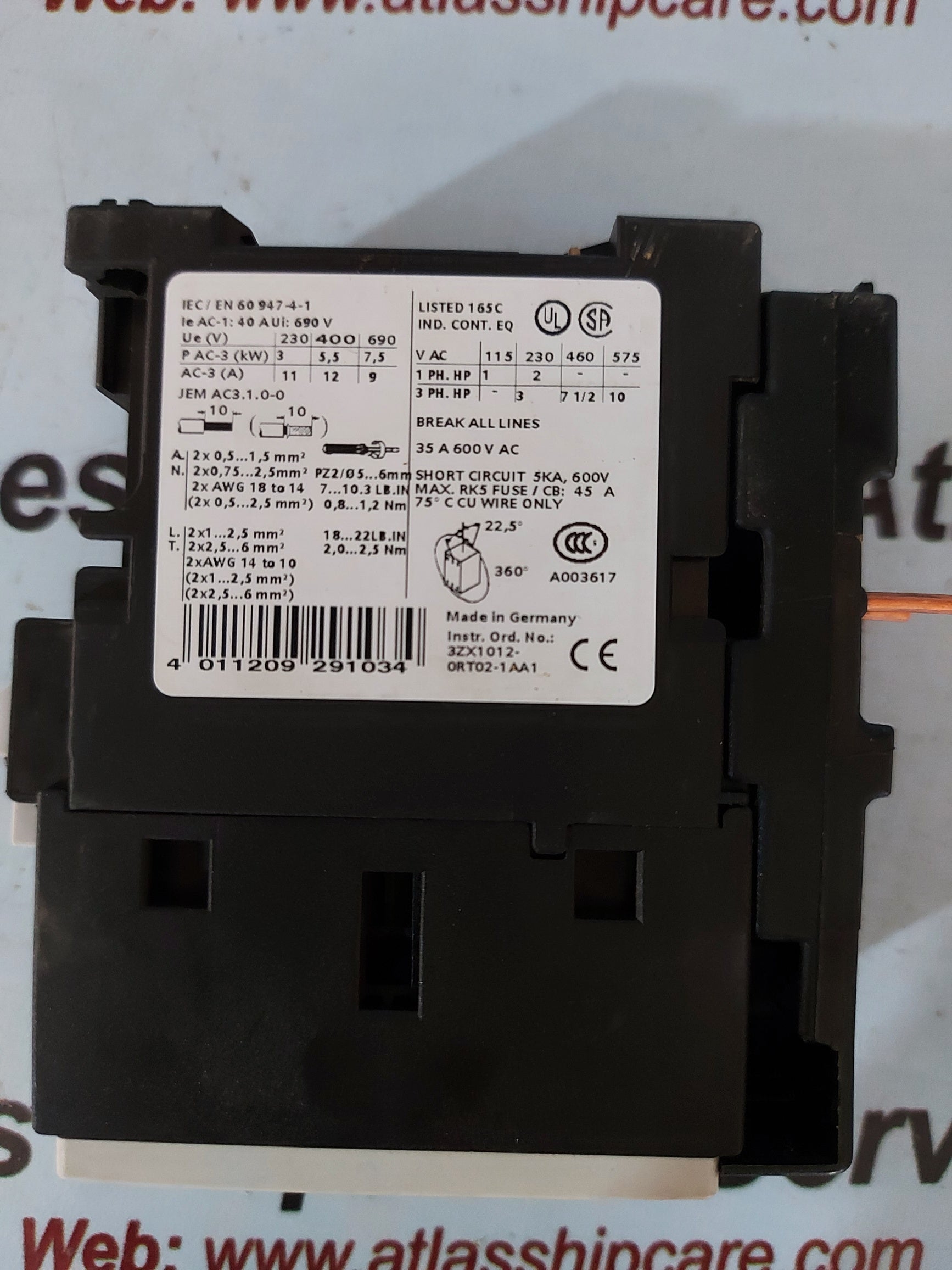 Siemens Sirius 3RT1024-1B..0 Contactor