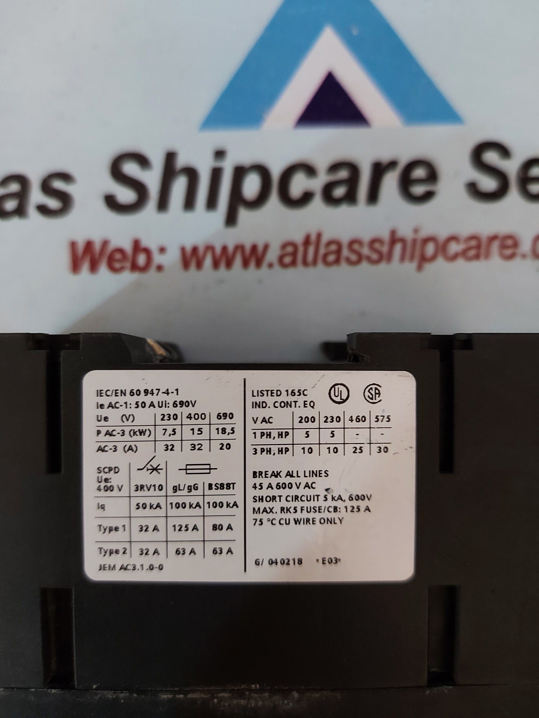 Siemens Sirius 3RT1034-1BB40 Contactor