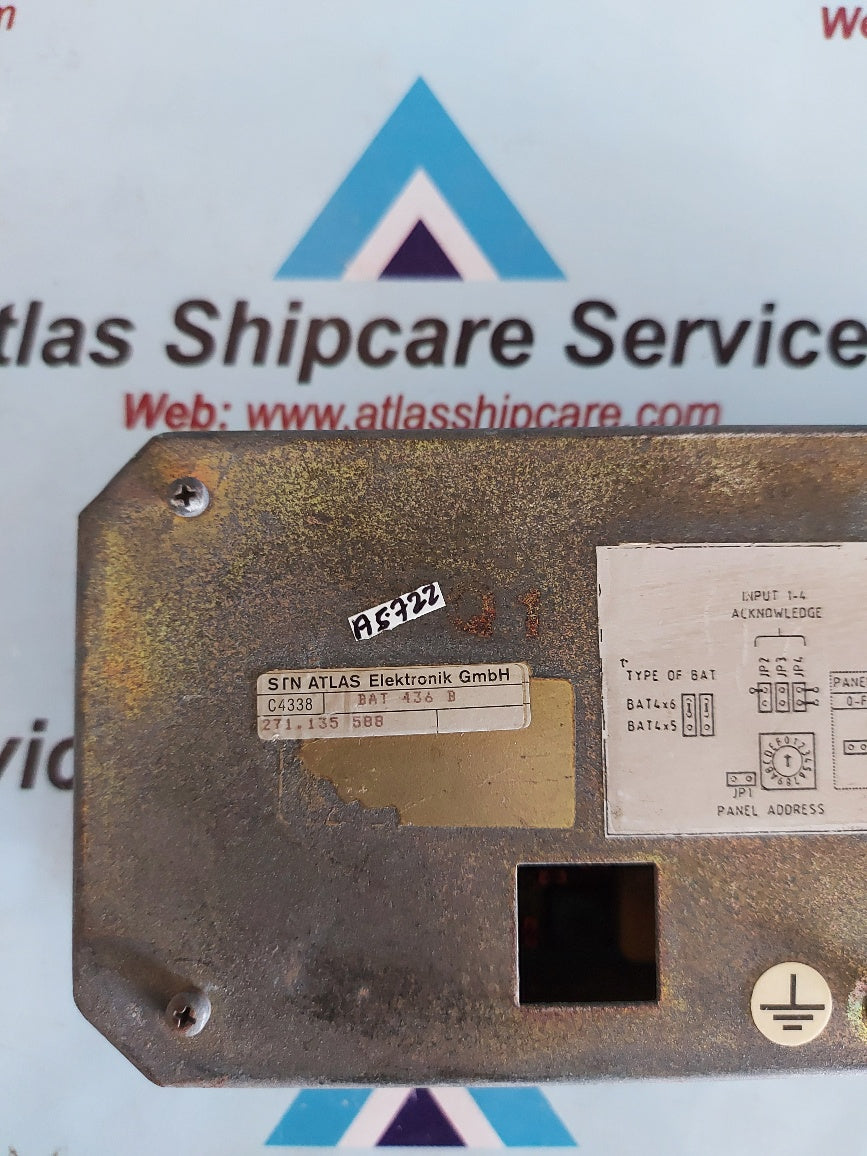 Stn Atlas Elektronik BAT 436 B Alarm Panel&nbsp;P/N 271.135 588