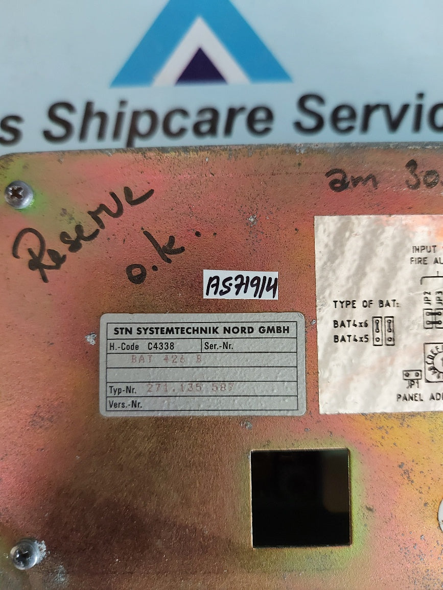 Stn Systentechnik BAT 426 B Diesel Management Unit Alarm Panel 271.135 587