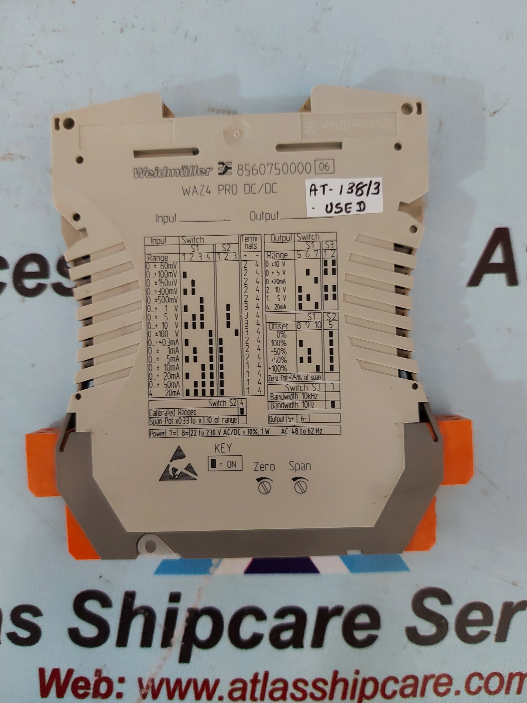 Weidmuller 8560750000 WAZ4 PRO DC/DC Analogue Isolator