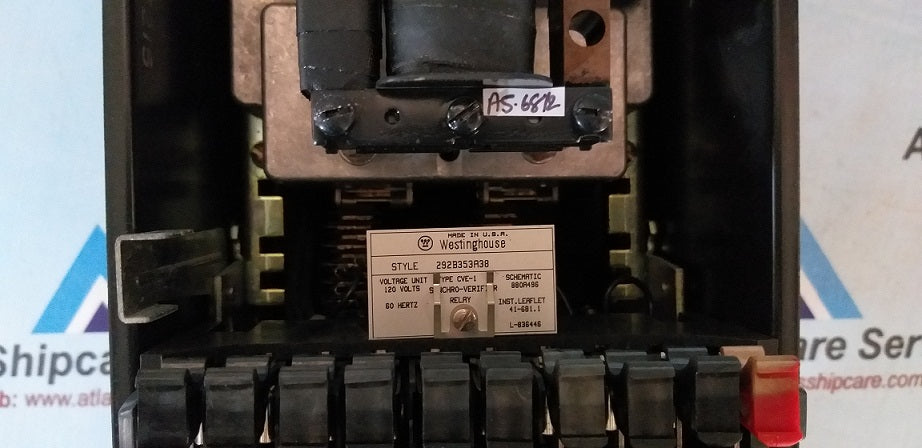 Westinghouse CVE-1 Synchro-Verifier Relay&nbsp;292B353A38&nbsp;120V 60 Hz